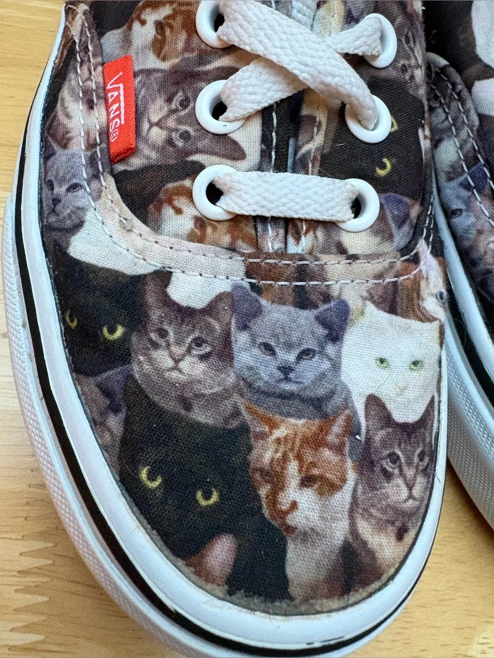 Vans ASPCA Cat Pattern Canvas Sneakers - Women's Sz 5.5